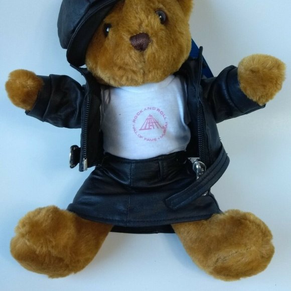Rock and Roll Hall of Fame 12" 50's Girl Bear+9" Bulldog Rock Drummer Plush 2-Pc - Picture 7 of 12